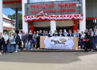 DWP Unsur Pelaksana Fakultas Hukum Unila Gelar Rapat Rutin, Arisan dan Family Gathering di Wisata Alam Kali Bronjong